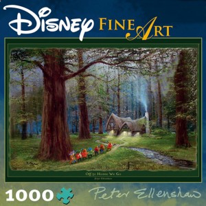 Die sieben Zwerge - Peter Ellenshaw 1000 Teile Puzlle - Fine Art - Jumbo