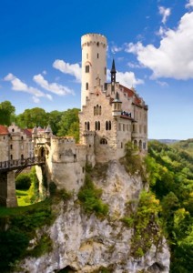 Schloss Lichtenstein, Deutschland - 500 Teile Hochformat Puzzle - Castorland