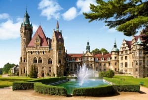 Schloss Moszna, Polen - 1500 Teile Querformat Puzzle - Castorland