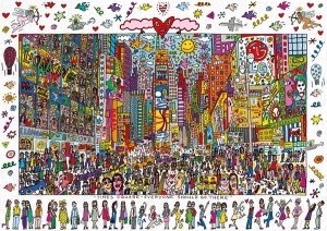 Times Square - Everyone should go there - James Rizzi 1000 Teile Puzzle - Ravensburger